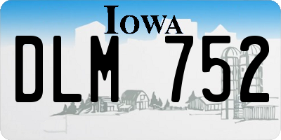 IA license plate DLM752
