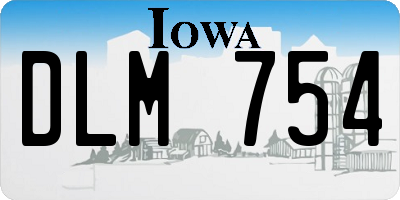 IA license plate DLM754