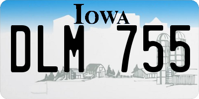 IA license plate DLM755