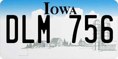 IA license plate DLM756