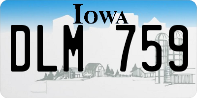 IA license plate DLM759