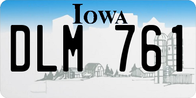 IA license plate DLM761
