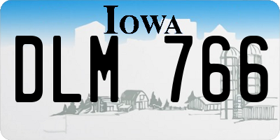 IA license plate DLM766