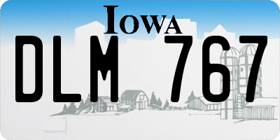IA license plate DLM767