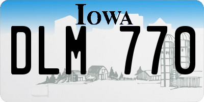 IA license plate DLM770