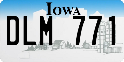 IA license plate DLM771