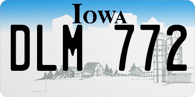 IA license plate DLM772