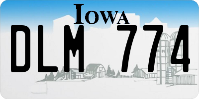 IA license plate DLM774