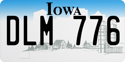 IA license plate DLM776