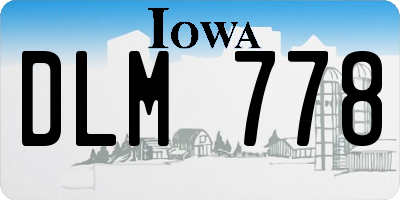 IA license plate DLM778