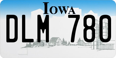 IA license plate DLM780