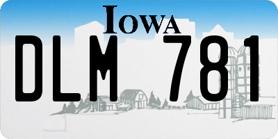 IA license plate DLM781