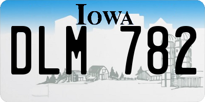 IA license plate DLM782