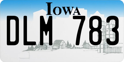 IA license plate DLM783