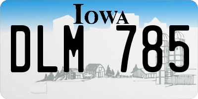 IA license plate DLM785