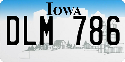 IA license plate DLM786