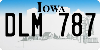 IA license plate DLM787