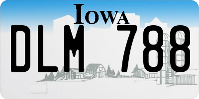 IA license plate DLM788