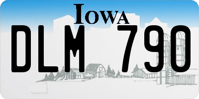IA license plate DLM790