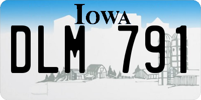 IA license plate DLM791