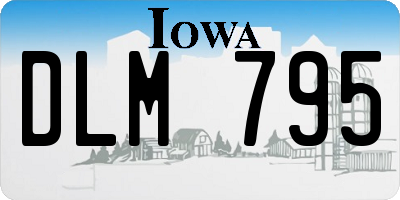 IA license plate DLM795