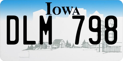 IA license plate DLM798
