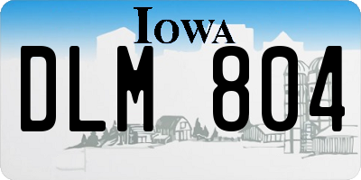 IA license plate DLM804