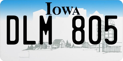 IA license plate DLM805