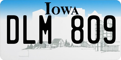 IA license plate DLM809