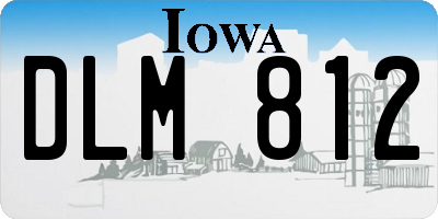 IA license plate DLM812