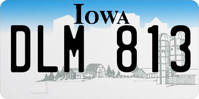 IA license plate DLM813