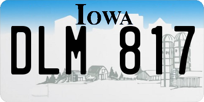 IA license plate DLM817