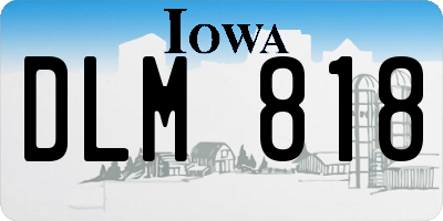IA license plate DLM818