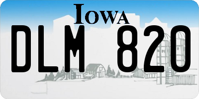 IA license plate DLM820
