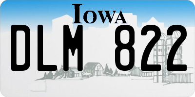 IA license plate DLM822