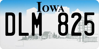 IA license plate DLM825
