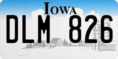 IA license plate DLM826