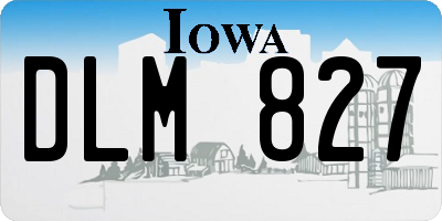 IA license plate DLM827