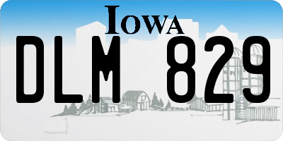 IA license plate DLM829