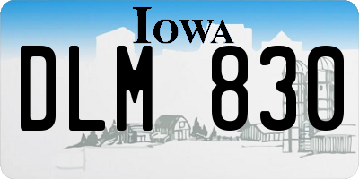IA license plate DLM830
