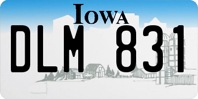 IA license plate DLM831