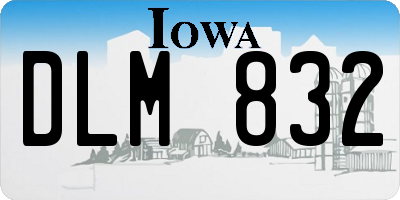 IA license plate DLM832