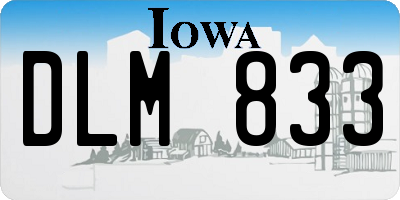 IA license plate DLM833