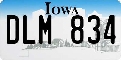 IA license plate DLM834