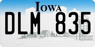 IA license plate DLM835