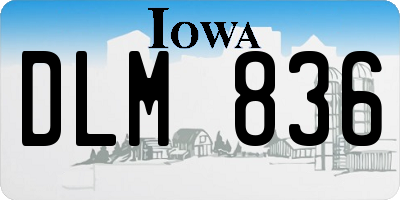 IA license plate DLM836