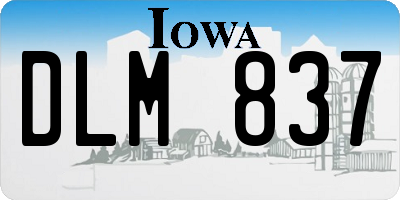 IA license plate DLM837