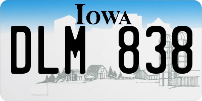 IA license plate DLM838