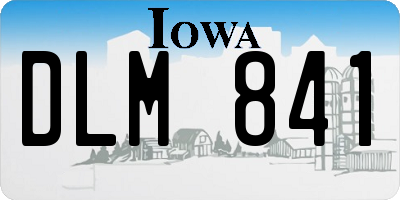 IA license plate DLM841