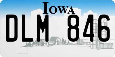 IA license plate DLM846